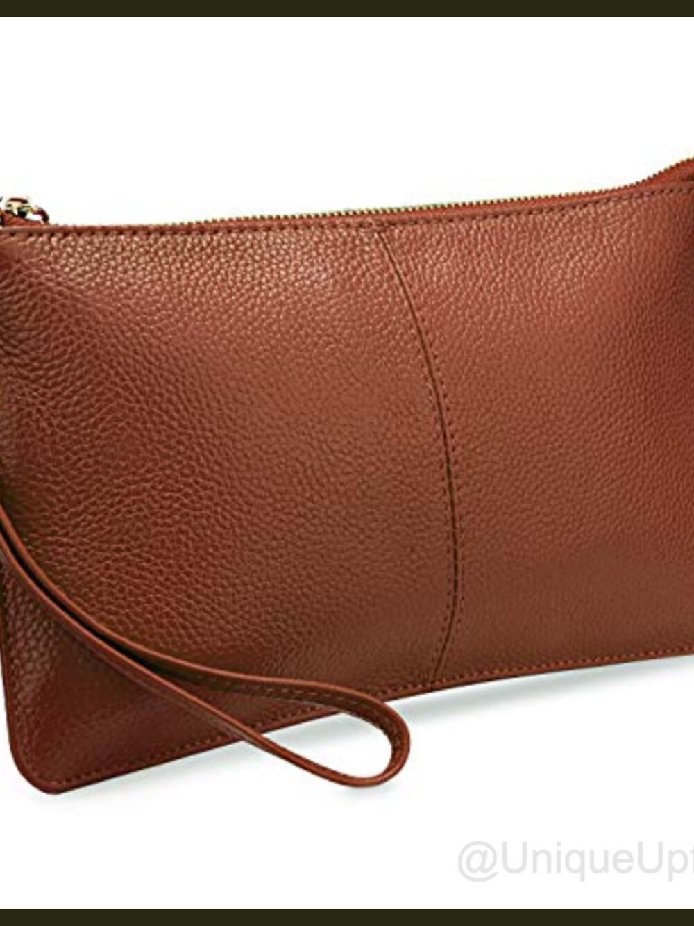 Genuine Leather Wristlet Convertible Crossbody Clutch Wallet